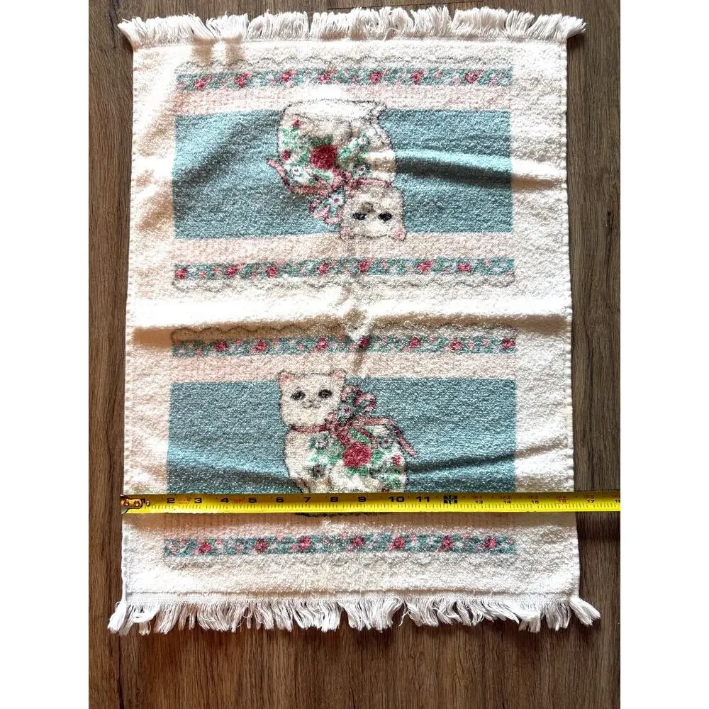 Cannon Vintage MCM 70’s Hand Towel Cat Kitten